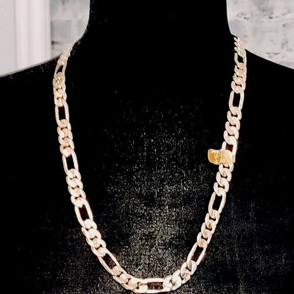 CHUNKY FIGARO CHAIN GOLD PLATED (11.3mm) UNISEX - Picture 4 of 9